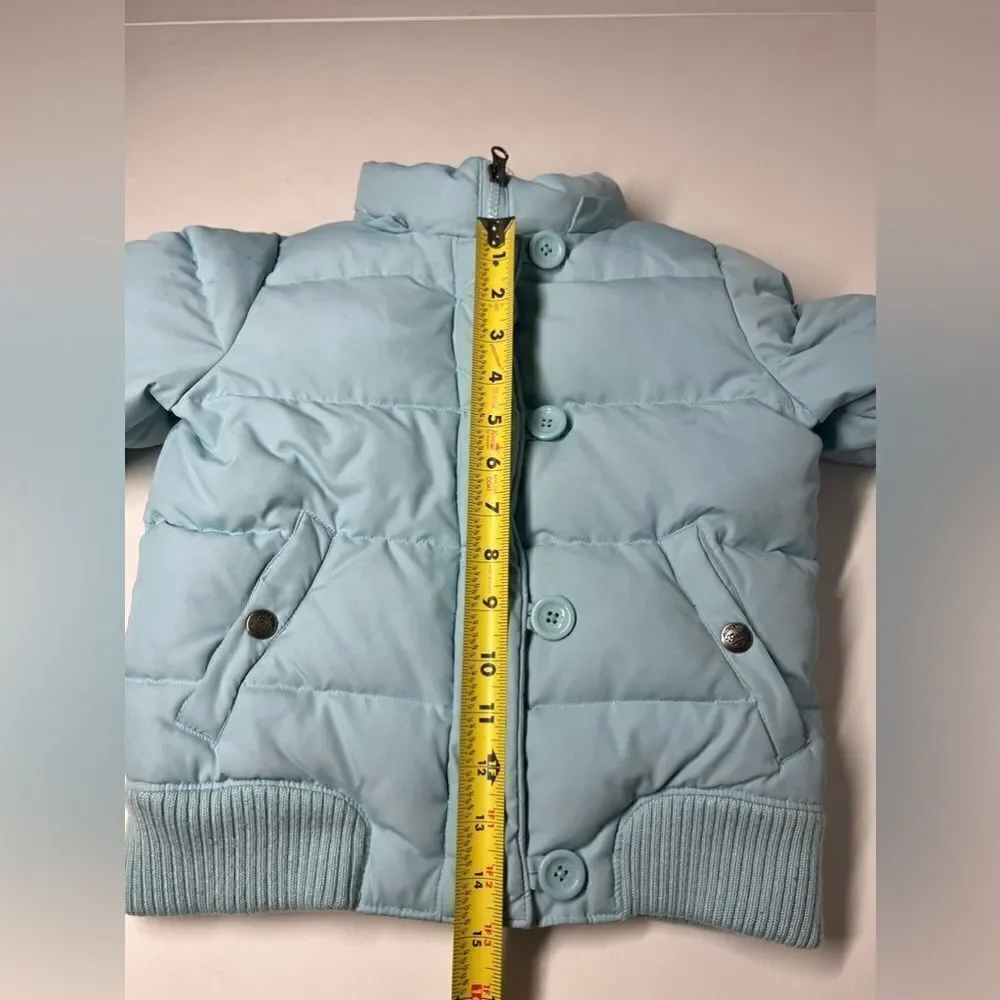 Gap Kids Girls Blue Puffer Coat Fleece Outerwear Size M(8) No Hood See Desc